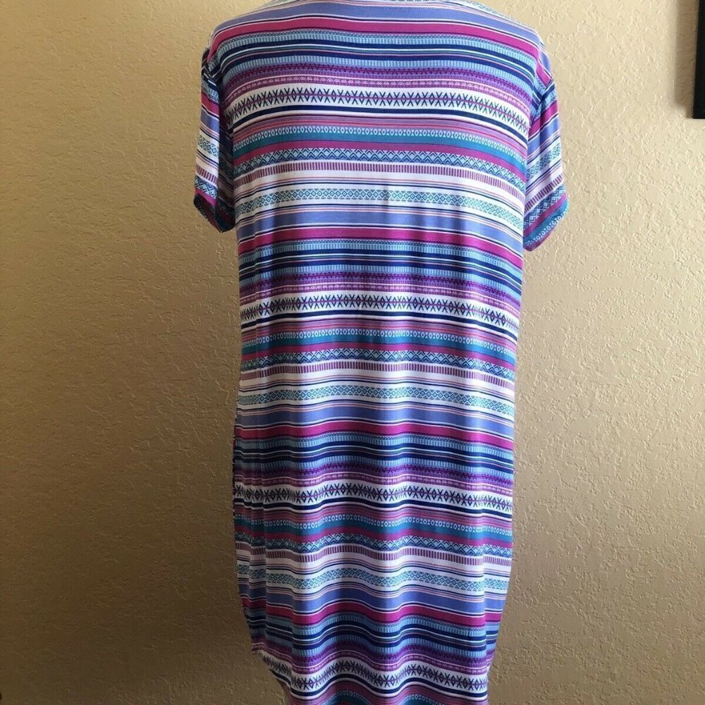 Natural Reflections® Stripe Sleep Shirt Nightgown - Picture 3 of 9